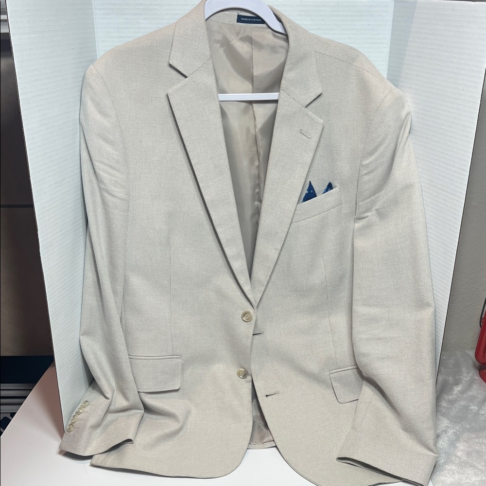 Stafford Classic Fit Men's Beige Blazer